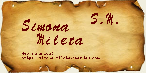 Simona Mileta vizit kartica